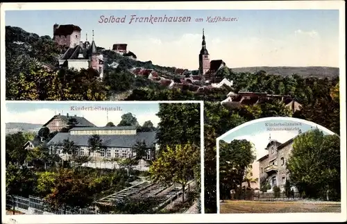 Ak Bad Frankenhausen am Kyffhäuser Thüringen, Kinderheilanstalt, Panorama vom Ort