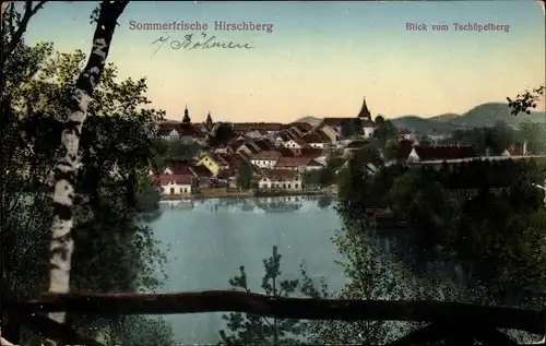 Ak Staré Splavy Thammühl Doksy Hirschberg am See Region Reichenberg, Blick vom Tschöpelberg