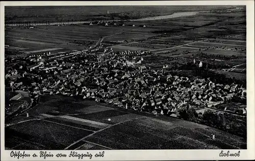 Ak Osthofen Rheinland Pfalz, Fliegeraufnahme