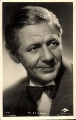 Ak Schauspieler Paul Hörbiger, Portrait