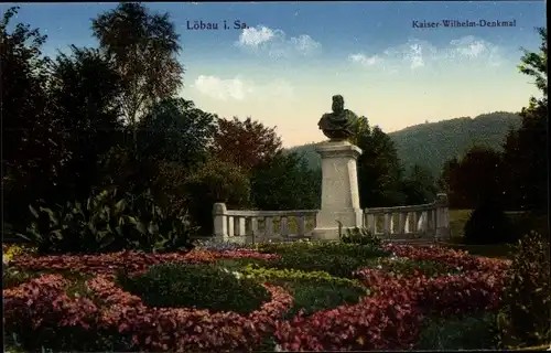 Ak Löbau in der Oberlausitz Sachsen, Kaiser-Wilhelm-Denkmal