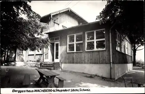 Foto Ak Saupsdorf Sebnitz Sachsen, Berggasthaus Wachberg