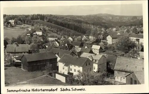 Foto Ak Hinterhermsdorf Sebnitz Sächs. Schweiz, Gesamtansicht