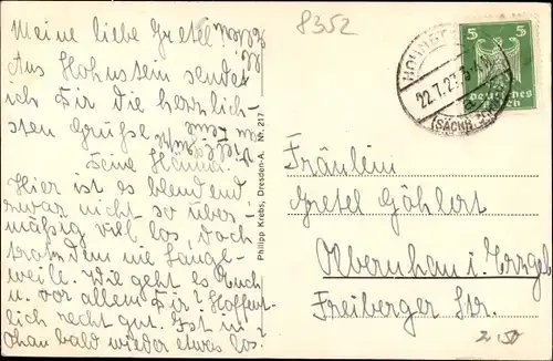 Ak Hohnstein Sächsische Schweiz, Hohnstein mit Jugendburg