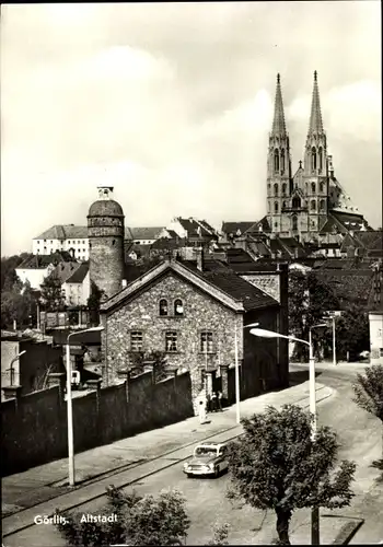 Ak Görlitz in der Lausitz, Altstadt, Kirche, Turm