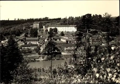 Ak Amerika Penig in Sachsen, Durchblick zum Ort