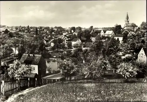 Ak Wüstenbrand Hohenstein Ernstthal Sachsen, Ortsansicht mit Kirche