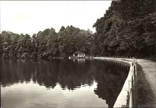 Ak Chursdorf Penig in Sachsen, Teich an der Gaststätte Hollmühle