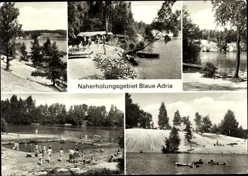 Ak Crosta Großdubrau in Sachsen, Naherholungsgebiet Blaue Adria, Badestrand, Schwimmbecken