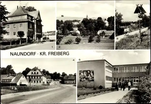 Ak Naundorf Bobritzsch Hilbersdorf im Erzgebirge, Rat der Gemeinde, Polytechnische Oberschule