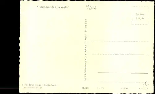 Ak Weigmannsdorf Lichtenberg Erzgebirge, Ortsansicht