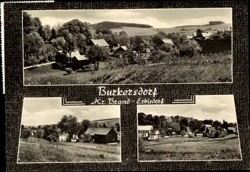 Ak Burkersdorf Frauenstein im Erzgebirge, Ortsansicht mit Umgebung