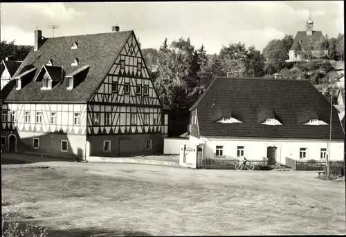 Ak Olbernhau im Erzgebirge, Saigerhütte Grünthal, Haus des ehem. Anrichters, Kupferkeller
