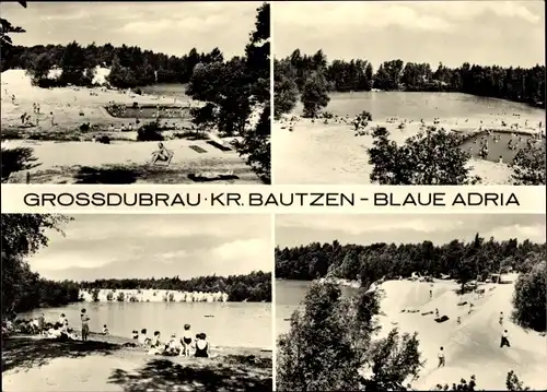 Ak Großdubrau in Sachsen, Blaue Adria, Strandbad