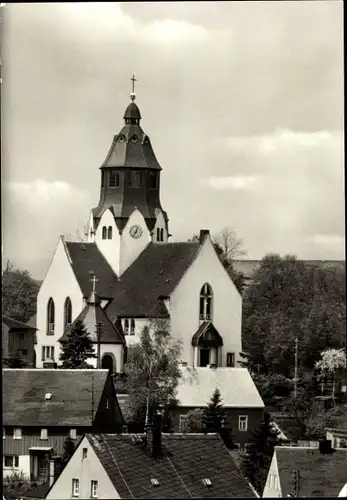 Ak Wiesa Thermalbad Wiesenbad im Erzgebirge, St. Trinitatiskirche