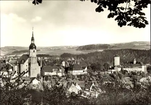 Ak Zschopau Sachsen, Ortsansicht, Kirche, Schloss