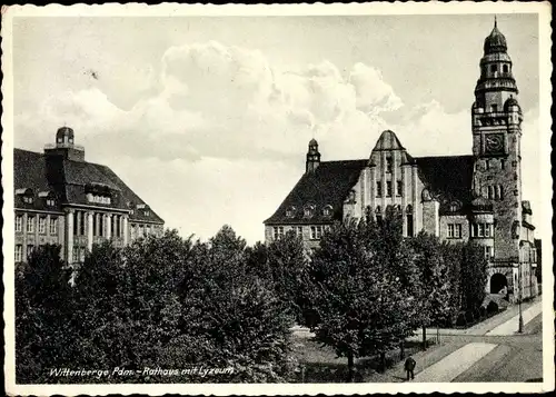 Ak Wittenberge an der Elbe Prignitz, Rathaus mit Lyzeum