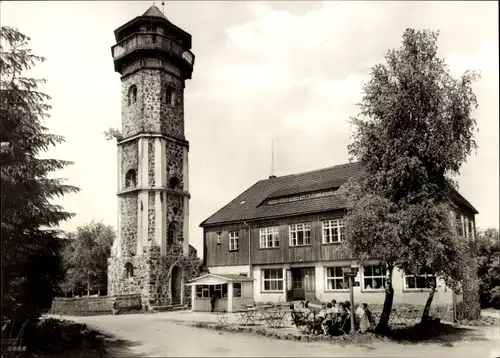Ak Scheibenberg im Erzgebirge, Berggasthaus, Turm