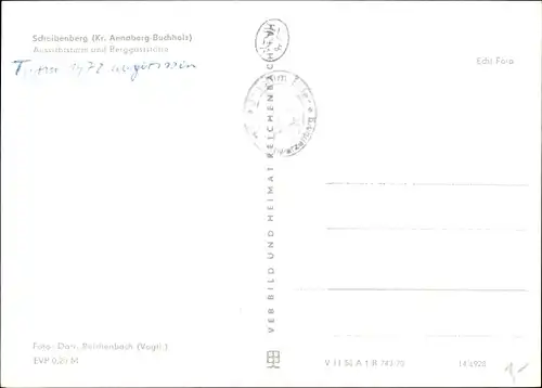 Ak Scheibenberg im Erzgebirge, Berggasthaus, Turm