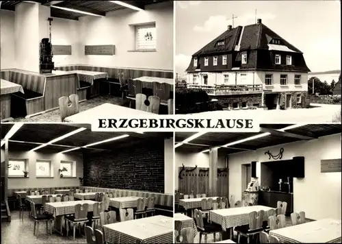 Ak Neudorf Sehmatal im Erzgebirge, Erzgebirgsklause, HOG und Hotel