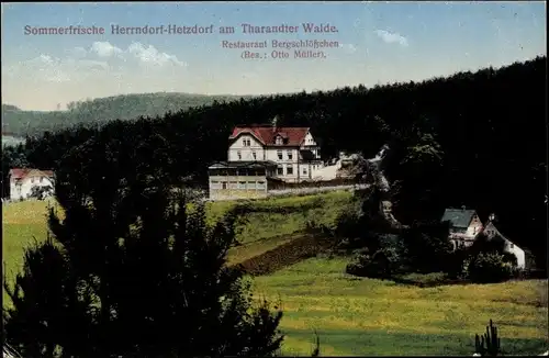 Ak Hetzdorf Halsbrücke in Mittelsachsen, Restaurant Bergschlösschen