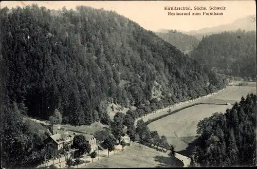 Ak Kirnitzschthal Sebnitz Böhmische Schweiz, Restaurant  zum Forsthaus