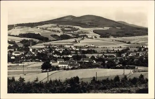 Ak Großpostwitz Mittellausitzer Gebirge, Blick zum Ort
