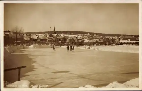 Ak Braunlage im Oberharz, An der Eisbahn