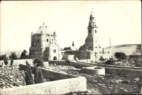 Ak Jerusalem Israel, St. Marienkirche auf dem Zion