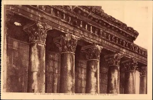 Ak Baalbek Libanon, Temple de Jupiter, Detailansicht