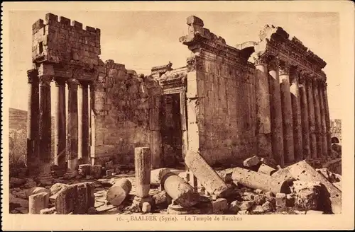 Ak Baalbek Libanon, Le Temple de Bacchus