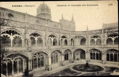 Ak Lisboa Lissabon Portugal, Claustros do Convento dos Jeronymos