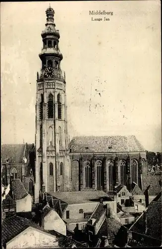 Ak Middelburg Zeeland Niederlande, Lange Jan
