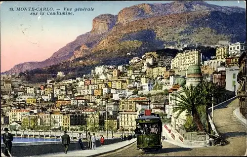 Ak Monte Carlo Monaco, Vue generale sur la Condamine