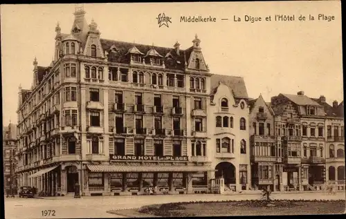 Ak Middelkerke Westflandern, Grand Hotel de la Plage, la Digue