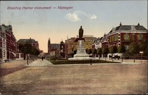 Ak Nijmegen Gelderland, Bisschop Hamer Monument