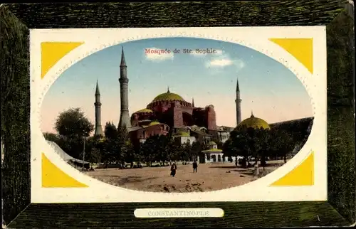 Präge Passepartout Ak Konstantinopel Istanbul Türkei, Mosquée de Ste. Sophie