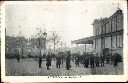 Ak Rotterdam Südholland Niederlande, Vischmarkt, Fischmarkt