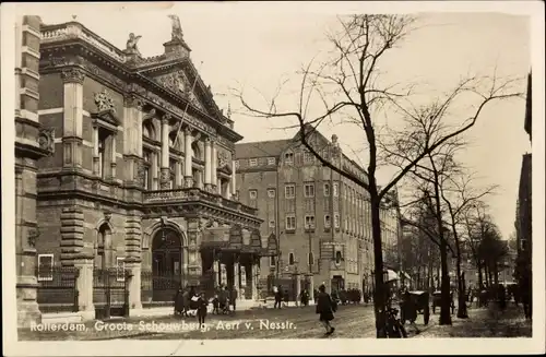 Ak Rotterdam Südholland Niederlande, Groote Schouwburg, Aert van Nesstraat