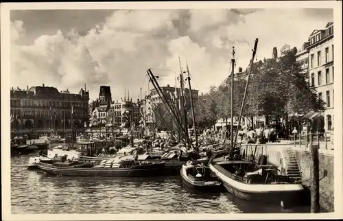 Ak Rotterdam Südholland Niederlande, Spaanschekade, Boote