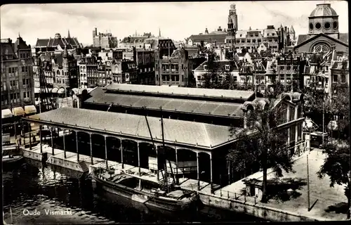 Ak Rotterdam Südholland Niederlande, Oude Vismarkt