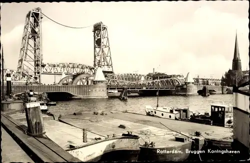 Ak Rotterdam Südholland Niederlande, Bruggen Koningshaven