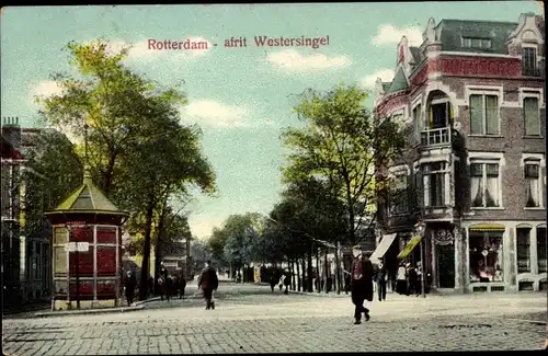 Ak Rotterdam Südholland Niederlande, afrit Westersingel, Straßenpartie