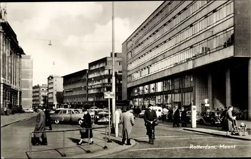 Ak Rotterdam Südholland Niederlande, Meent, Passanten