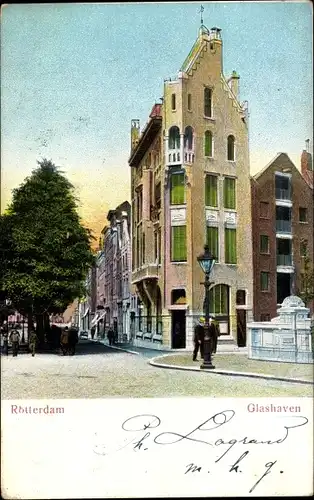 Ak Rotterdam Südholland Niederlande, Glashaven