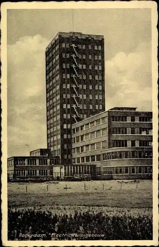 Ak Rotterdam Südholland Niederlande, Electriciteitsgebouw