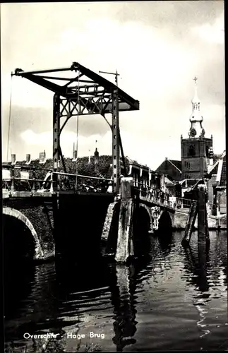 Ak Overschie Rotterdam Südholland, Hoge Brug