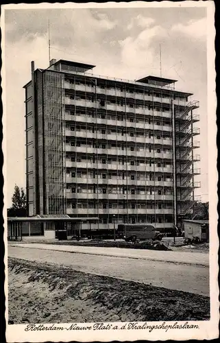 Ak Kralingen Rotterdam Südholland Niederlande, Nieuwe Flatgebouw, Plaslaan