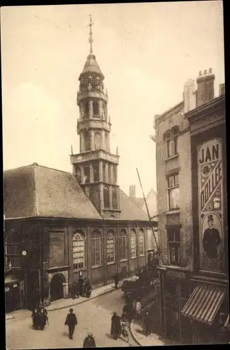 Ak Rotterdam Südholland Niederlande, Hoogstraat, De Waalsche Kerk