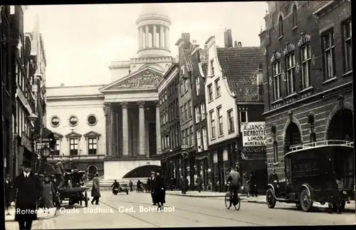 Ak Rotterdam Südholland Niederlande, Oude Stadhuis, Ged. Botersloot, Auto